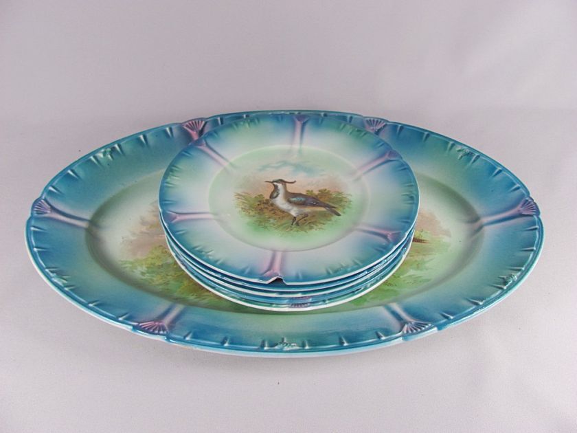 Royal Bonn Gamebird Platter & 5 Plates Franz Mehlem  