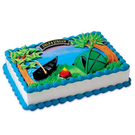 CAMPING Cake Topper Decorating Kit Canoe Canoeing  