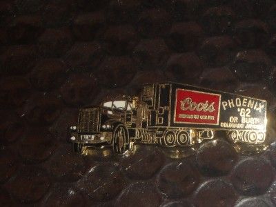 COORS Black Vtg Kenworth Pin 18 Wheeler Truck Colorado Jaycees 82 