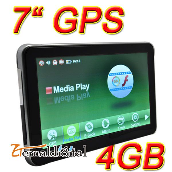 Car GPS Navigation SIRF Atlas 5 128RAM  Mp4 touch screen NEW 3D 