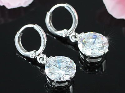 Carat Dangle Cubic Zirconia CZ Earrings SE296  