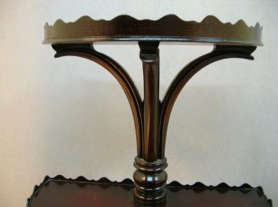 Antique Mahogany Georgian 3 Tier Shelf Etagere Rare Demi Lune Shape 