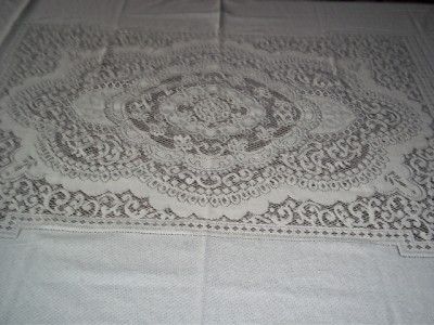 CREME COTTON LACE TABLECLOTH RECTANGLE 78 X 90 CTCF37  