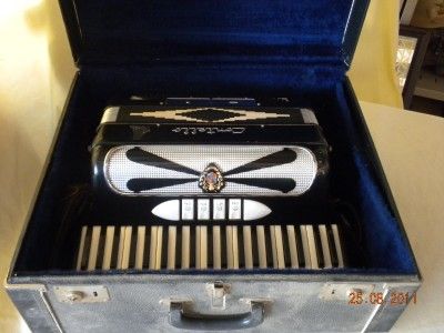 Vintage Contello Accordion With Case Italian  