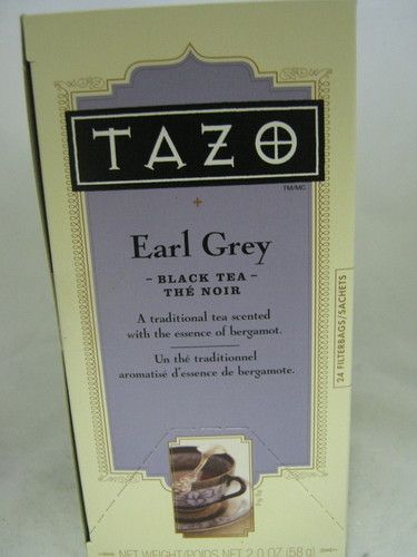 BOXS STARBUCKS TAZO EARL GREY BLACK TEA 24 FILTERBAGS  