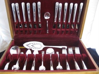 1940 MILADY Oneida SILVERPLATE Flatware SET Wood Case 102 pcs Service 