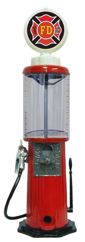   antique gas pump but is a fully operational gum ball machine the piece