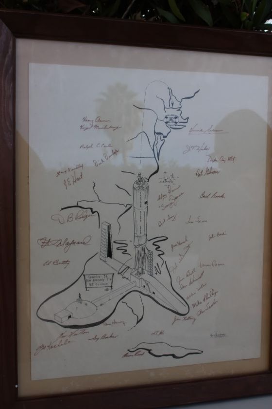   nasa art brand centaur atlas model signed hand drawn artwork era 1967