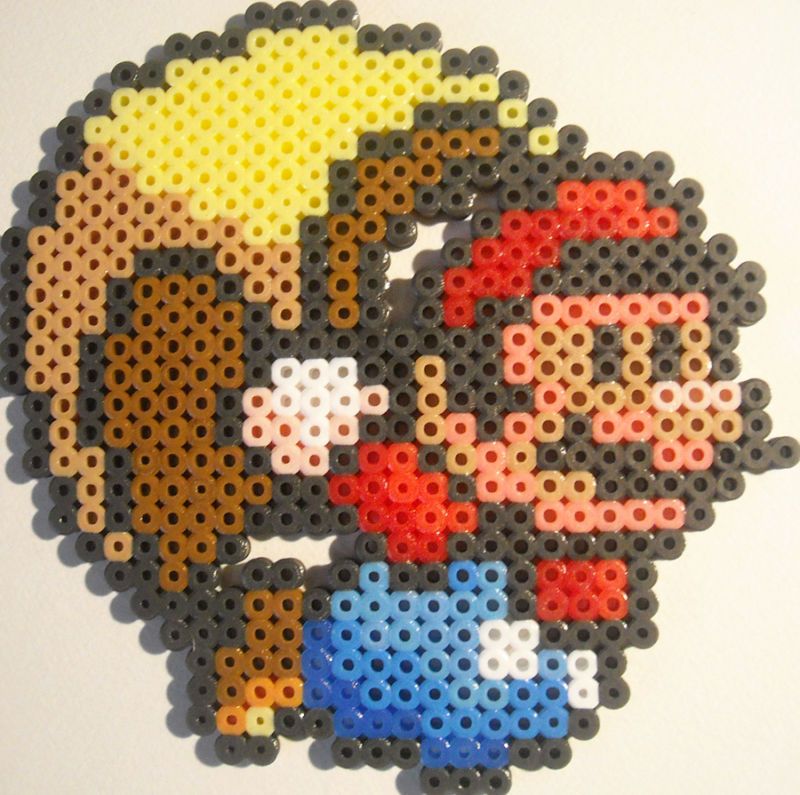 MARIO BEAD SPRITE NINTENDO GAME PERLER ART  