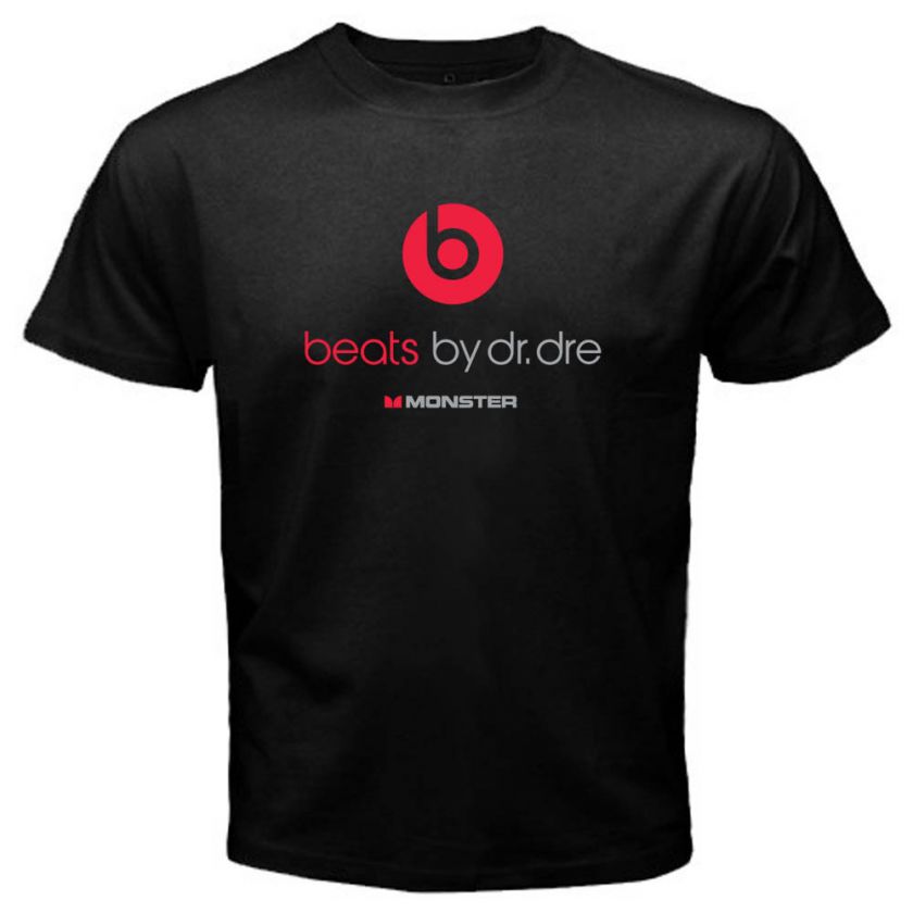 New Monster Beats by dr. dre Heart Beats Mens Black T shirt Size M, L 