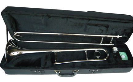 NEW Bb SILVER SLIDE TROMBONE W/CASE APPROVED+ WARRANTY.  