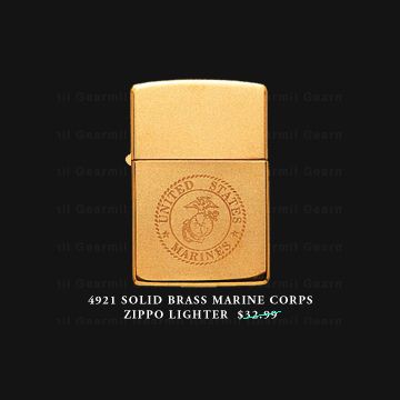 NEW IN THE BOX SOLID BRASS MARINE CORPS ZIPPO LIGHTER GENUINE 