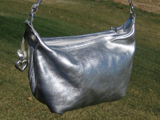 BRIGHTON Silver ~☼ CHARO ☼~ ShoulderBag HANDBAG Purse  