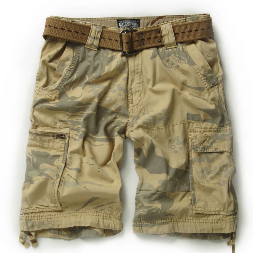 NWT Mens Cargo Shorts Camo Sz 30 36 Free S&H #S3528  