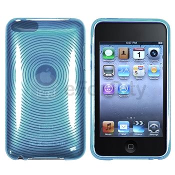 BLUE CRYSTAL SOFT GEL CASE FOR iPOD TOUCH 2nd 3rd Gen  