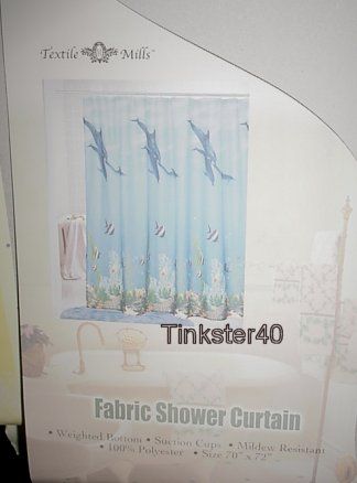 COLORFUL Fish DOLPHIN CORAL REEF Shower Curtain  