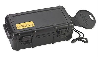 CIGAR CADDY 10 STICK BLACK TRAVEL HUMIDOR  