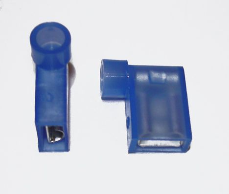 100 pcs BLUE 16 14 AWG FLAG TERMINALS WIRE CONNECTORS  