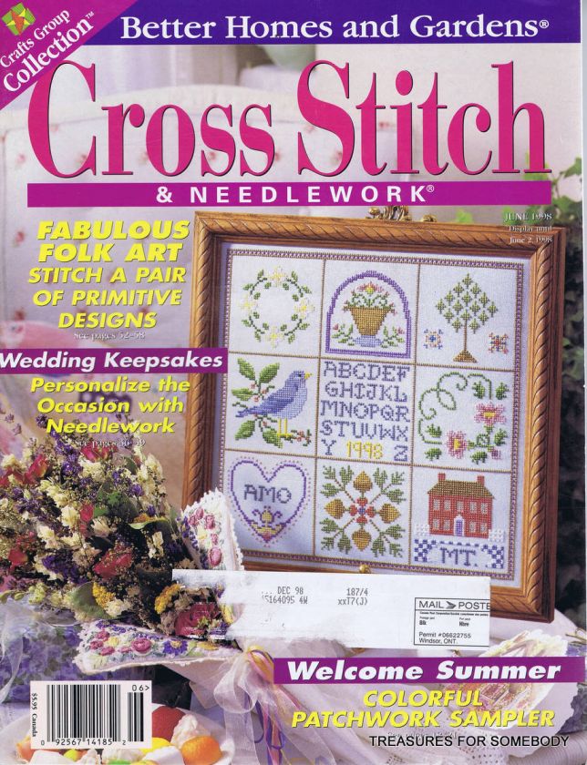 Cross Stitch & Needlework June 1998 Bent Creek Moon Sun  