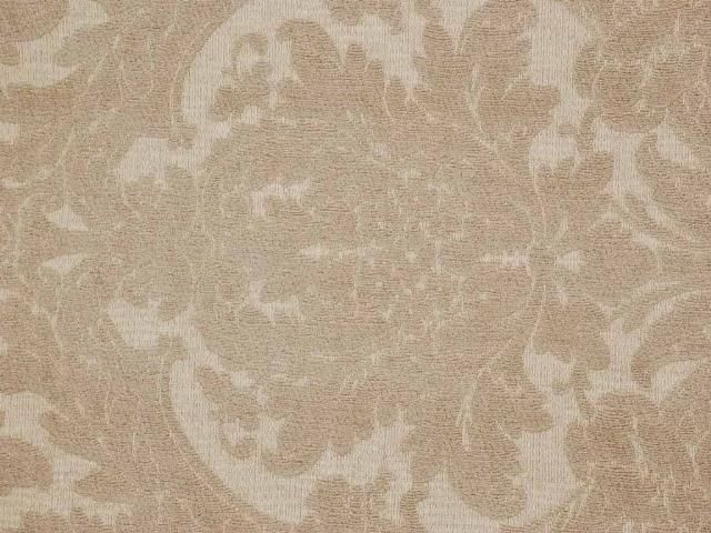 Beige Tonal Chenille Damask Drapery Upholstery Fabric  