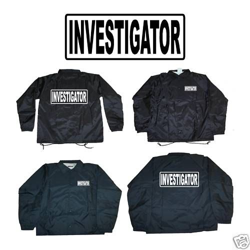 INVESTIGATOR JACKET WINDBREAKER / NAVY OR BLACK/OUTLINE  