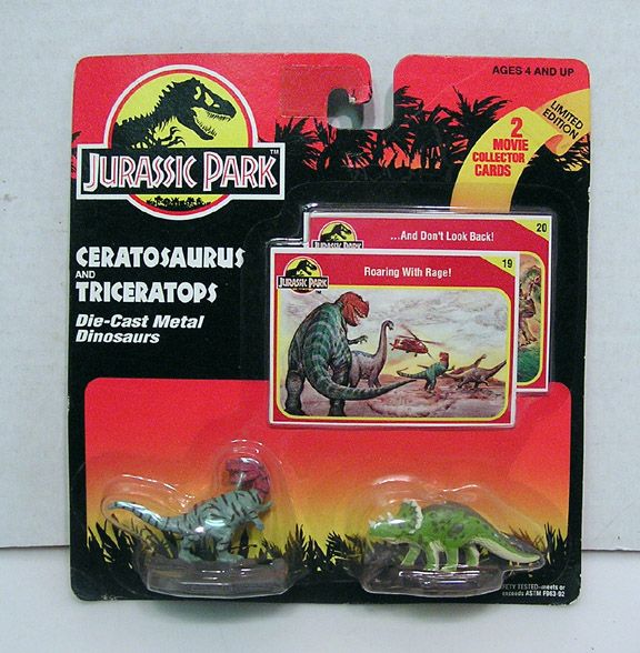   PARK Die Cast Metal Dinosaurs & Movie Collector Cards MIP  