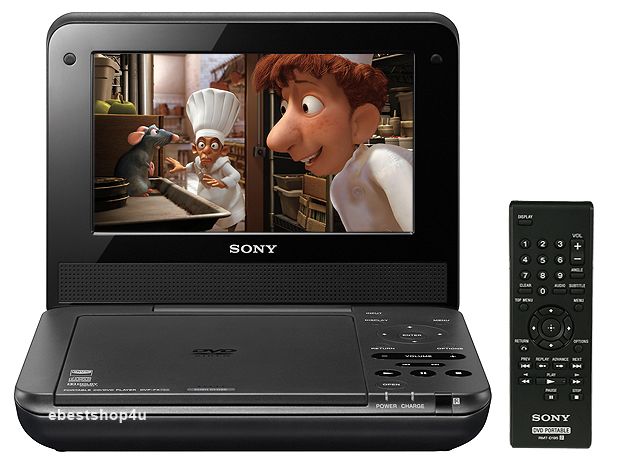 Sony DVP FX750 7” Portable DVD Player w/ Remote And Car Adapter 