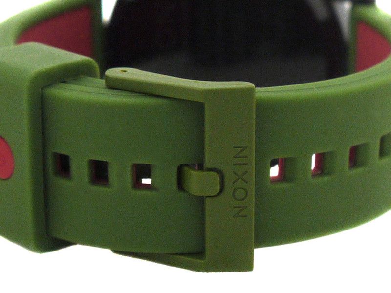 New* Nixon Watch Green Rubber RED Digital The Genie Alakazam with 