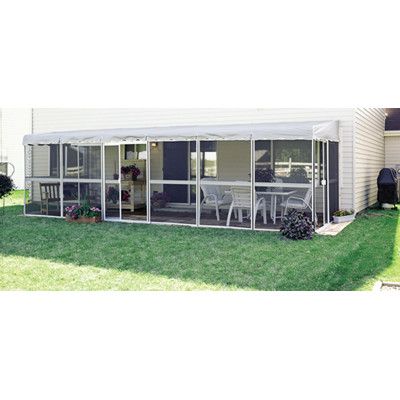 Patio Mate White 256l x 86w Screened Enclosure  