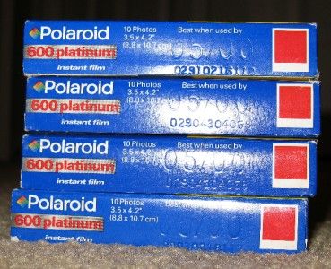 Polaroid 600 Platinum Color Instant Film 4x10 Exp Pack New Sealed (40 