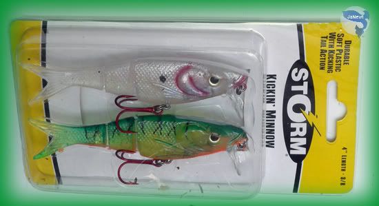 Storm Kickin Minnow 4 Firetiger & Pearl Soft Lures NEW  