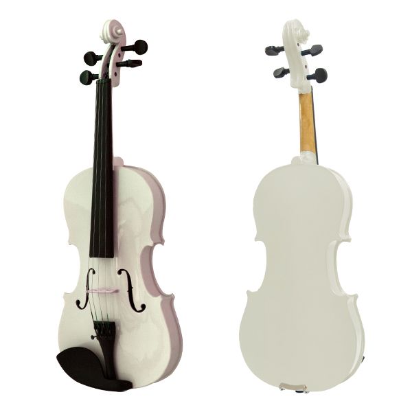 WHITE SOLIDWOOD VIOLIN+$55 GIFT+SETUP+LESSON  