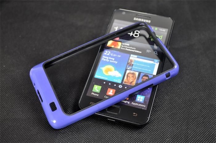 HYBRID TPU SILICONE BUMPER FRAME CASE COVER FOR SAMSUNG GALAXY S2 