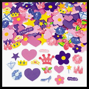 25 Foam Fairy Princess Stickers Shapes Girls ABCraft  