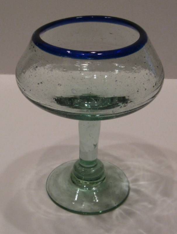 Vintage Mexican Blown Glass Margarita Glass EX Cond  