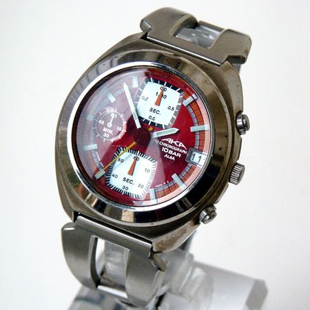 AKA Alba SEIKO Rare Red   Quartz Chronograph V657 6030 Vintage Retro 