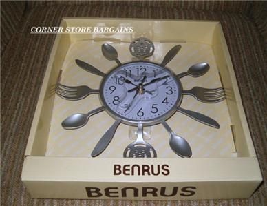 Silverware UTENSILS Kitchen Wall Clock NEW  