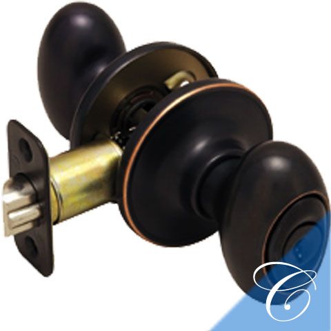 Hensley Oil Rubbed Bronze Egg Door Knob Hardware  