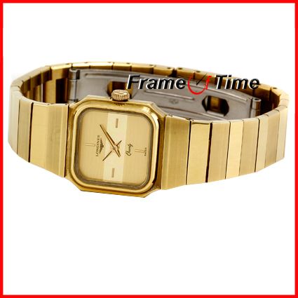 Longines Ladies Vintage Gold Square Face Dress Watch  