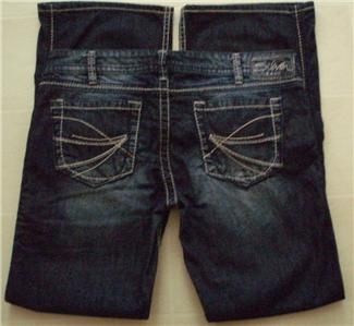   TWISTED SILVER DARK WASH JEANS SIZE W32 X L31 MAURICES BOOTCUT STRETCH