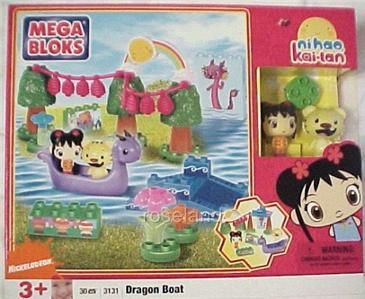 Mega Bloks Ni Hao Kai Lan Dragon Boat 30 pieces 3131 Nickelodeon 