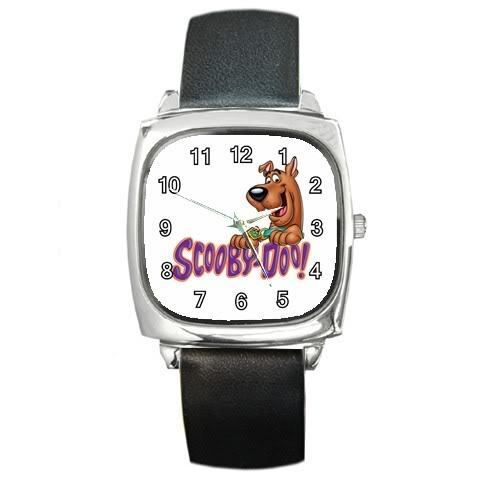 NEW* HOT SCOOBY DOO 001 Square Metal Watch LeatherBand  