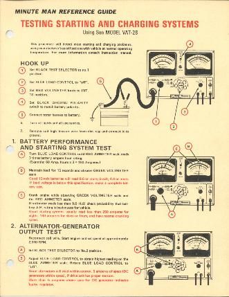 SUN MOTOR TESTER 800 900 INSTRUCTIONS with BONUS  