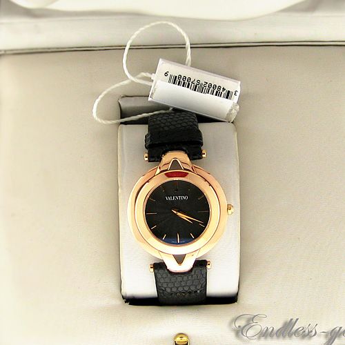 VALENTINO LADIES GOLD ROSE GOLD TONE BLK DIAL WATCH V38SBQ5009S009 $ 