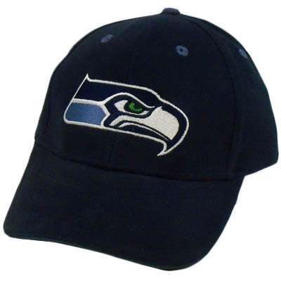 NFL SEATTLE SEAHAWKS HAWK NAVY DARK BLUE VELCRO HAT CAP  