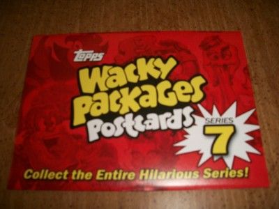 2011 WACKY PACKAGES SERIES7 POSTCARD SET (6) MINT L@@K  