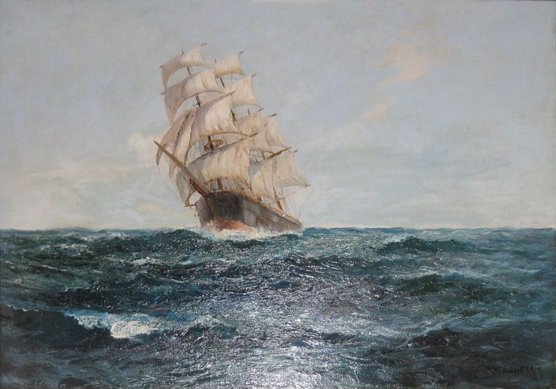 British Clipper Ship Oil Painting by Daniel Sherrin  