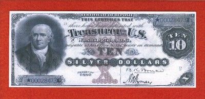 COPY of US CURRENCY 1880★ LARGE $10★ Old Paper Money CU  