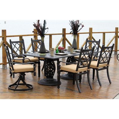 Jeannette 7 Piece Outdoor Patio Dining Set JC17407  