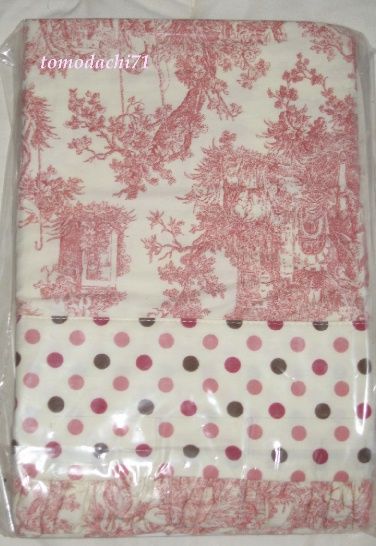 WAVERLY BABY PINK COCOA TOILE 8PC CRIB BEDDING SET  